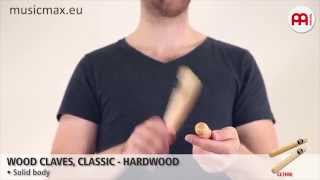 MEINL Wood Claves CL1HW  Demonstration of sound  How to play claves [upl. by Lhadnek]