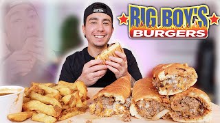 Philly Cheesesteaks  Chip Truck Style Fries  Big Boys Burgers Mukbang [upl. by Suirrad]