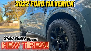 New BIGGER Tires for my FORD MAVERICK 24565R17 Open Range AT’s [upl. by Siva]