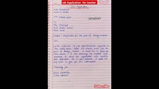 Job application for teacher l Application for job l job application format l job application class12 [upl. by The]