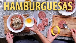 Cómo hacer Hamburguesas Caseras de Carne Vacuna  Receta fácil [upl. by Pownall833]