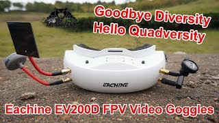 Eachine EV200D The Best Quadversity Video Receiver FPV Video Goggles [upl. by Kralc58]