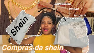 CHEGARAM MINHAS COMPRAS DA SHEIN  Acessórios bolsas roupa 🖤 [upl. by Mcnutt]