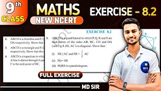 Class 9 Maths Chapter 8  Quadrilaterals  Exercise 82 Solutions [upl. by Nahshu272]