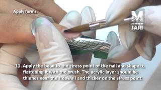 Acrylic nails application using forms starter kit by Mereneid part 2 [upl. by Notliw]