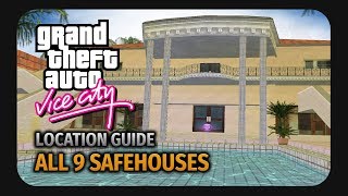 GTA Vice City  All 9 Safehouses Location Guide [upl. by Amian]