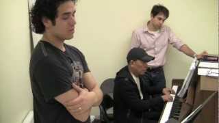 IN REHEARSAL Ali Ewoldt amp Adam Jacobs Rehearse with Composer Fabian Obispo [upl. by Berfield]