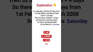 simple tricks to solve calendar 📆 related questionslogicalthinking mathstricks competitivessc [upl. by Siol]