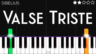 Jean Sibelius  Valse Triste  EASY Piano Tutorial [upl. by Moorish]