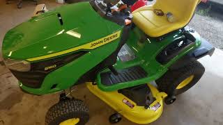 New John Deere S160 24hp 48 Inch Lawn Tractor Taking Delivery First Cut [upl. by Anissej]