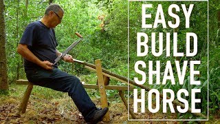 How to Build a Shave Horse Bowyers Woodworking Dream Traditional Handmade Vice for Wood Carving [upl. by Long703]