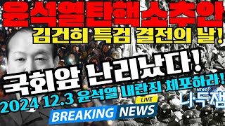 국회 엄청난인파 여당도 공범 국민 대신 윤석열 선택한 국힘 국민은 끝까지 기억 탄핵이 시작됐다 내란수괴 윤석열을 체포하라 이재명 나두잼tv [upl. by Peonir189]