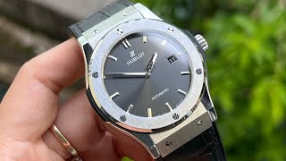 Deal tốt giá hời Hublot Classic Fushion Titanium Grey full set [upl. by Goeger487]