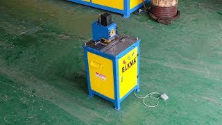 BLKMA Stainless steel hydraulic corner shearing machine  angle cutting machine notching machine [upl. by Etterrag]