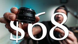 68 BUDGET lens PERGEAR 25mm f18  Sony Fuji Micro Four Thirds [upl. by Kilk]