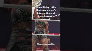 Rhea Ripley is the first ever womens intercontinental champion on the channel rhearipleywweWWE [upl. by Beatrice]