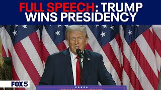 FULL SPEECH Trump projected winner of 2024 presidential election [upl. by Acirahs692]