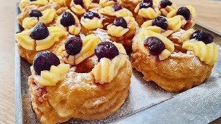 Zeppole Fritte di San Giuseppe o per la festa del papà alti soffici golosi [upl. by Anelaf574]