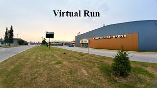 Virtual Run  Nipawin Saskatchewan  Run around town in 4K [upl. by Leontyne]