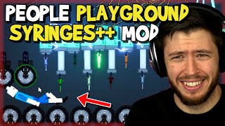 Playing With Syringes Mod in People Playground  People Playground Gameplay [upl. by Corliss188]