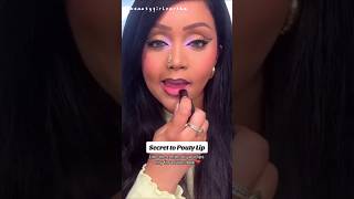 Secret pouty lips hack 🥰trendinghacks makuphacks makeup hack viralhacks shortsfeed [upl. by Enelehcim]