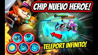 ¡EL NUEVO HEROE TELETRANSPORTA A TODOS ¡NUEVO HEROE TANQUE CHIP  MOBILE LEGENDS [upl. by Blight]