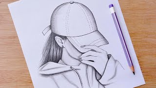 How to draw Hidden face  step by step  Pencil Sketch for beginners  Gizli yüz çizimi [upl. by Shargel]