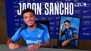 BehindtheScenes with JADON SANCHO as he becomes a Blue 🔵  BTS at Cobham  Chelsea FC [upl. by Atisor]