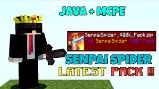 Senpai Spider Texture Pack For Mcpe amp Java 🤩  Download Senpai Spider Texture Pack [upl. by Ardnaxila423]