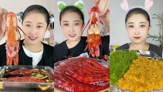 Eat seafood41😋 ASMR videos Mukbang eat Shrimp🦐🦐 Cavanimukbang food yummy seafood [upl. by Colver]