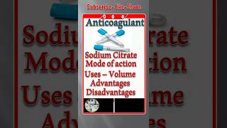 Full explanation of Sodium citrate anticoagulant biochemistry science youtubeshorts laboratory [upl. by Fayola]