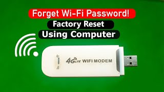 4G USB Wifi Modem Reset Using Computer  4G Lte Wifi USB Modem Factory Reset Solution With PC [upl. by Elleinnod933]