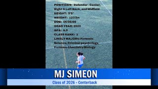 MJ Simeon  08Grad 2026 [upl. by Araiek186]