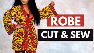 HOW TO MAKE A ROBE  Cutting amp Stitching  Wrap Dress  How to Make a Wrap Dress  Tutorial  Silem [upl. by Dent]