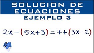 Solucionar ecuaciones lineales  Ejemplo 3 [upl. by Zucker468]