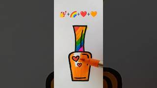 💅🌈❤️🧡 mix emoji drawing  satisfying creative art art cover RamisasArt [upl. by Letnohc]