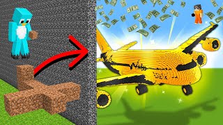 I Cheated with MILLIONAIRE in a Airplane Build Battle in Minecraft [upl. by Semaj]