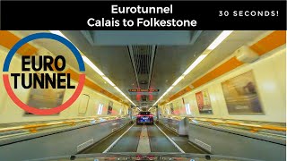 The Eurotunnel Crossing in 30 Seconds  Calais to Folkestone Car Trian  Le Shuttle 4K UHD [upl. by Darnok623]