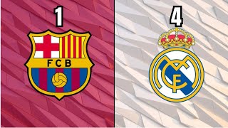 Barcelona vs Real Madrid 1 4  Final Piala Super Spanyol [upl. by Dnaltiac]