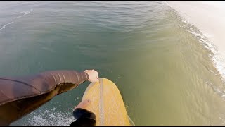 POV Longboard Surfing a Restored Retro 60s Log  Dreamy Noserides [upl. by Tertia]