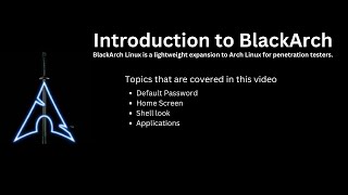 Introduction to BlackArch [upl. by Ellerehc]