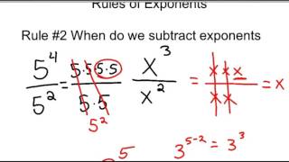 Rules of Exponents 2 of 6 Subtracting Exponents [upl. by Latreece3]