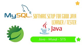 software requirement for java Programmer Or Tester  Mysql  STS  Windows [upl. by Rella472]