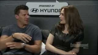 David Boreanaz and Emily Deschanel EW Interview ComicCon 2013 [upl. by Virendra]