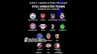 1️⃣4️⃣ teams are still UNBEATEN in the league across Europes Top SEVEN leagues this season💪shorts [upl. by Mendy114]