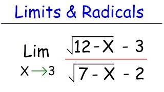 How To Evaluate Limits of Radical Functions  Calculus [upl. by Ybhsa]