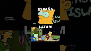 Simpsons Bart en suspenso ¿Doblaje de España vs Latinoamérica queprefieres chooseone [upl. by Oicram]