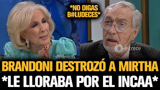 BRANDONI DESTROZÓ A MIRTHA QUE LLORABA POR EL INCAA CON MILEI [upl. by Weinshienk960]