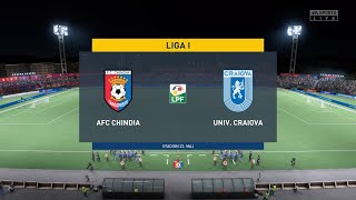 FIFA 22  AFC Chindia vs Universitatea Craiova  Stadion 23 Maj  Gameplay [upl. by Ardnasela]