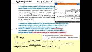 2024II Hygiene op school vraag 10 en 11 havo wiskunde A [upl. by Nytsua]